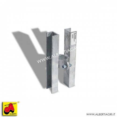 Supporto per mangiatoia doppia U 65x42x5,5 H350 mm per piantone D76