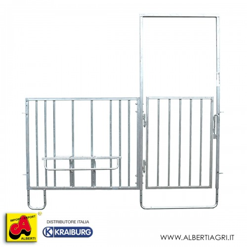 607 AK14491_a pannel.recinzione c/porta + alim.corta  206(121+85)xH120/210 cm   x vitelli