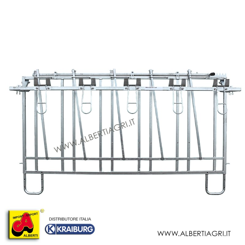 607 AK14493_a rastrelliera a cattura 5 posti   26OxH128 cm x vitelli