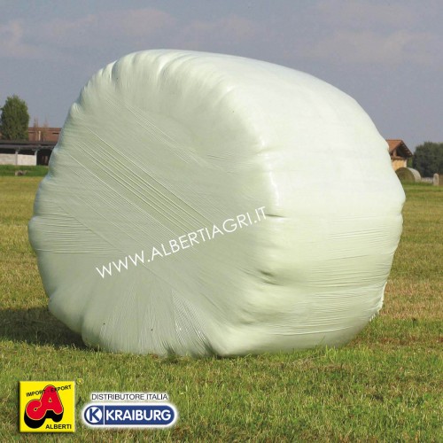 Rotolo stretch film 750mm/1500m Agri-Plus BLAS bianco/verde 3 strati