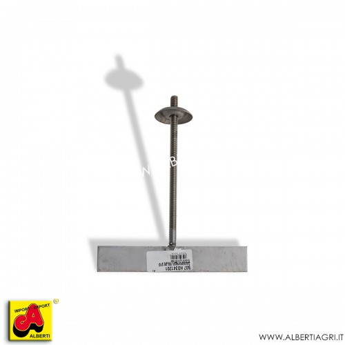 Zanca/ancoraggio in acciaio inox per grigliati M12x235 incl.dado e rondella +   rondella sgomata D60