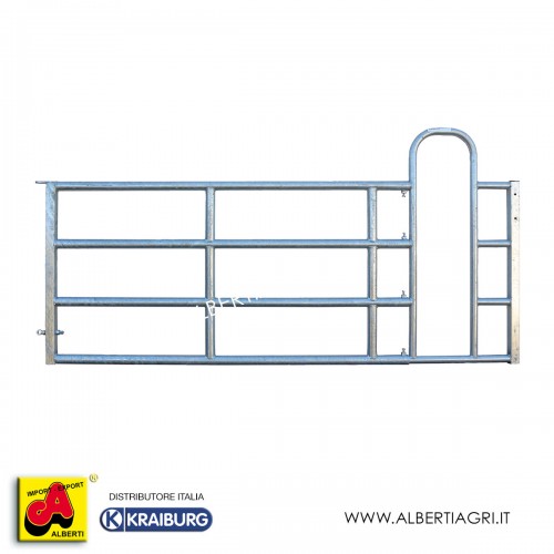 607 I-BG4-3^4^A^N_a Cancello 3-4 mt diam.60/48 4tubi con passaggio uomo