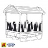 Mangiatoia 2x2 per bovini con corna