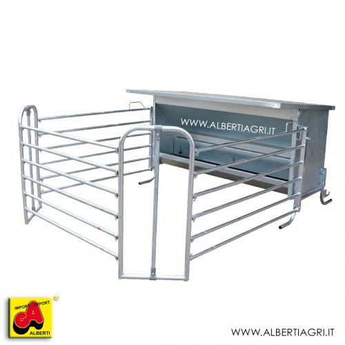 Mangiatoia vitelli con recinto 2, 4x3m H1,4m (alimentatore selettivo per vitelli)