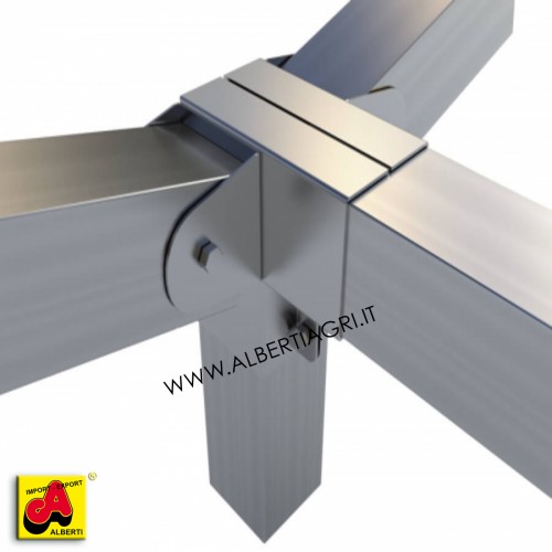 607 SMMM-04_a Supporto 100x100 angolare piatto + oscillante bilaterale