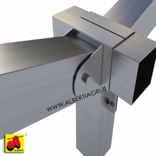 607 SMMM-09_a Supporto a T centrale 100x100 + 2 oscillanti laterali