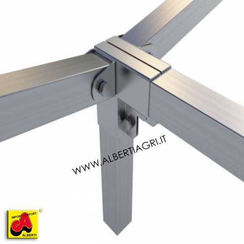 607 SM00EE-04_a Supporto 50x50 angolare piatto + oscillante bilaterale