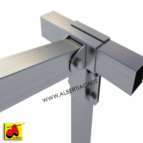 607 SM00EE-07_a Supporto 50x50 a 3 vie T ang.+ 1 oscillante laterale