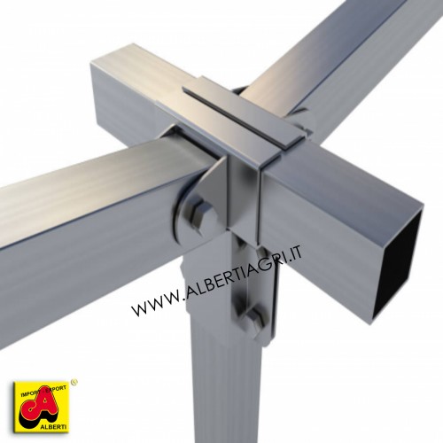 607 SM00EE-09_a Supporto a T centrale 50x50 + 2 oscillanti laterali