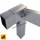 607 SM0EM-03S_a Supporto angolare piatto 100x100 + oscillante sinistro laterale 100x50