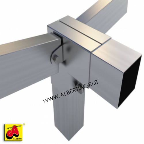 607 SM0EM-04_a Supporto 100x100 angolare + oscillante bilaterale 100x50