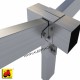 607 SM0EM-09_a Supporto a T centrale: 2 vie 100x100/ 1 via 100x50 + 2 oscill. later. 100x50