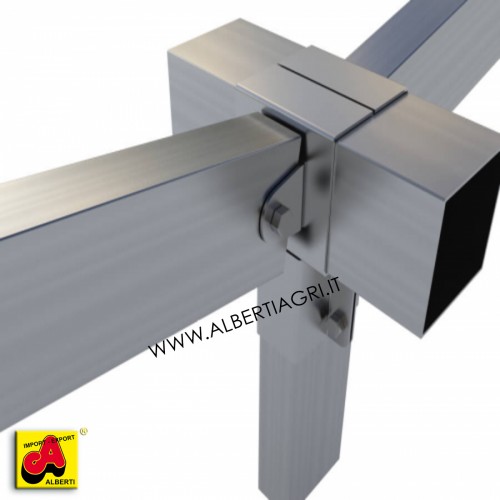 607 SM0EM-09_a Supporto a T centrale: 2 vie 100x100/ 1 via 100x50 + 2 oscill. later. 100x50