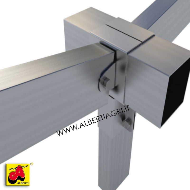 607 SM0EM-09_a Supporto a T centrale: 2 vie 100x100/ 1 via 100x50 + 2 oscill. later. 100x50