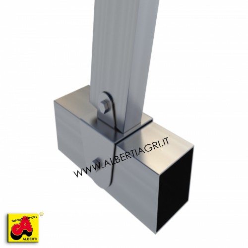607 SM0EM-17_a Supporto 100x100/100x50 doppia U in linea