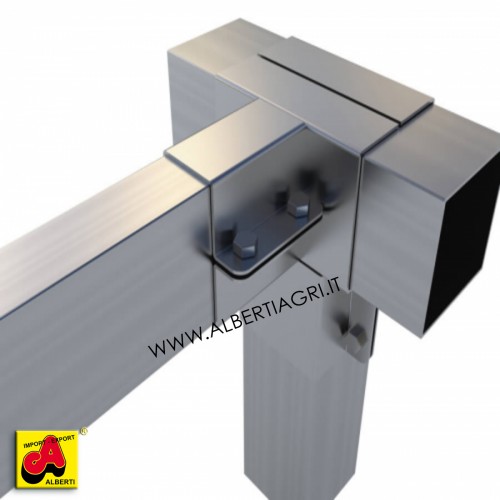 607 SM0EM-56_a Supporto ang.centr. 3 vie 100x100 / 1 via  100x50