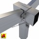 607 SM0EM-59_a Supporto centr.: 3 vie 100x100 + 2 oscillanti laterali 100x50