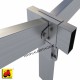 607 SM0ME-09_a Supporto a T centrale 100x50 + 2 oscillanti laterali