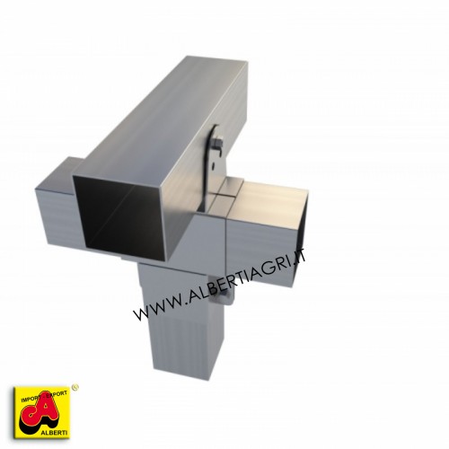 607 SMMM-24_a Morsetto a T 100x100 centrale x tubo superiore