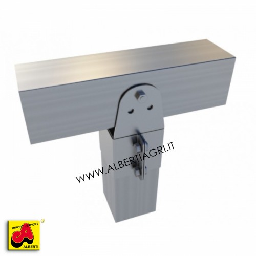 607 SMMM-25_a Morsetto 100x100 singolo + tubo superiore oscillante