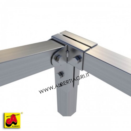 Supporto 25x25 piatto + oscillante sinistro laterale senza alette