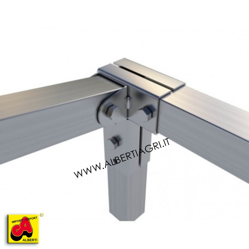 607 SMSLBE-03S_a Supporto 25x25 piatto + oscillante sinistro laterale senza alette