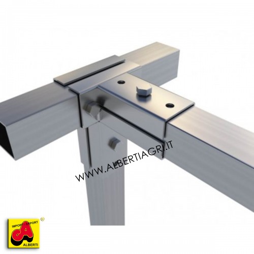 Supporto ang.centr. 4 vie 25x25 senza alette