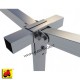 607 SMSLBE-09_a Supporto 25x25 a 3 vie T centrale + 2 oscillanti laterali senza alette