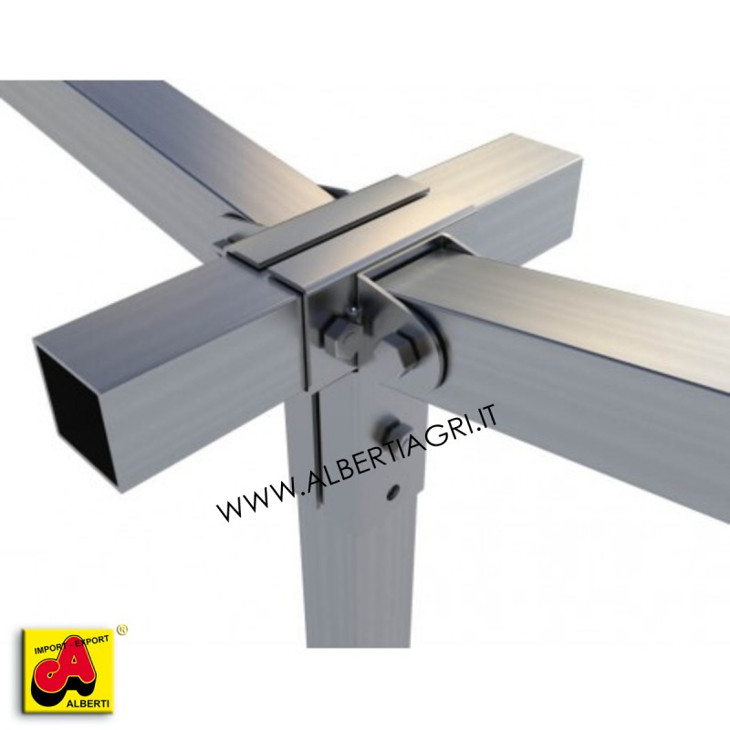 607 SMSLBE-09_a Supporto 25x25 a 3 vie T centrale + 2 oscillanti laterali senza alette