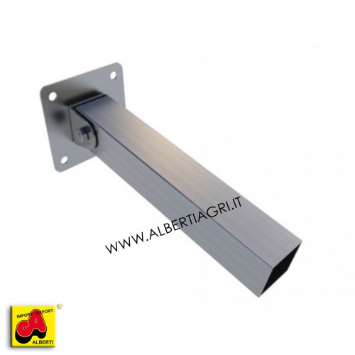 Supporto 25x25 a muro per tubo oscillante