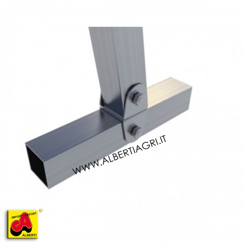 Supporto 25x25 doppia U in linea