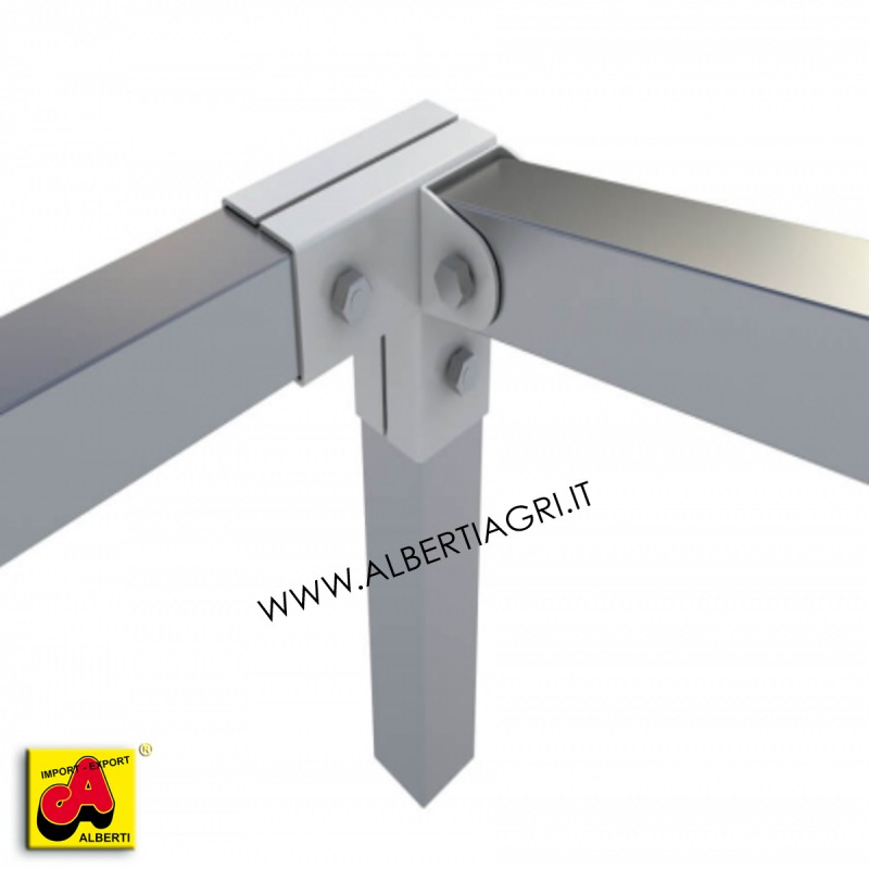607 SMSLEE-03S_a Supporto 50x50 angolare piatto + oscillante sinistro laterale senza alette
