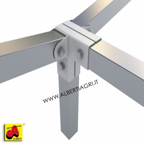 Supporto 50x50 angolare piatto + oscillante bilaterale senza alette