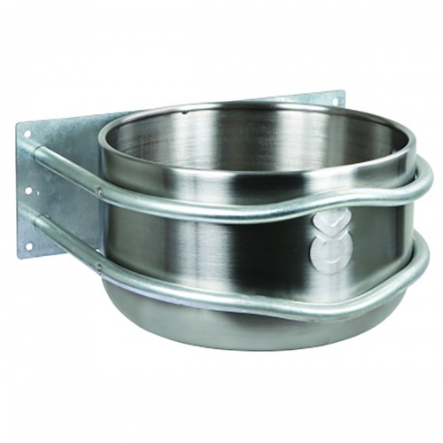 607 AK32490_a Mangiatoia in acciaio inox 18lt c/supporto a muro 44x38x23h