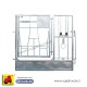 607 HD332429_b portina in 2 parti c/supporto    secchio 117x110h per box vitelli---------------------------------