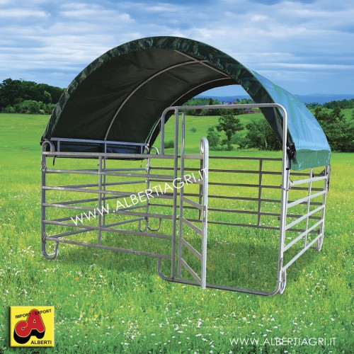 Capannina per fence L3,60xP3,00mt con telo tetto SENZA PANNELLI