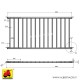 607 AMW03P2M42_c Rastrelliera divisoria 2m x0,956d42/27 ---------------------------