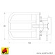 607 RSM2KB_E Pinza caricat.front. rotoballe 80-180cm carico 1000kg c/attacco Kombi