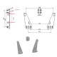 607 RSSTANKB_e Pinza caricat.front. rotoballe 90-170cm carico 800kg c/attacco Kombi