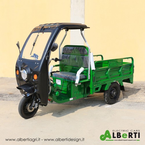 987 PELDRSMARTVCA_a TRICICLO elettr. LDR SMART VERDE + CABINA + tappetino guidatore-  --------------------------------