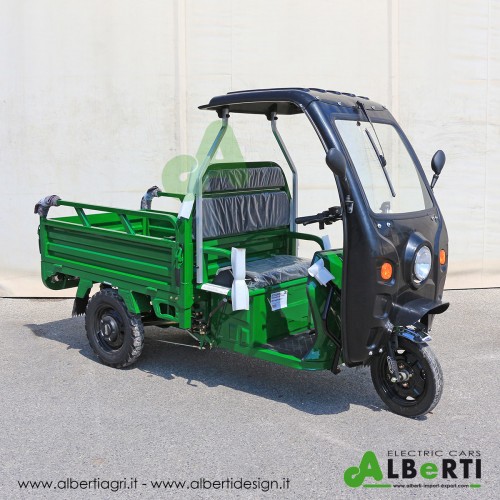 987 PELDR35VCA_a TRICICLO elettrico LDR 35 VERDE  +CABINA + tappetino guidatore----------------------------------
