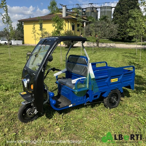 987 PELDRSMARTBCA_b TRICICLO elettrico LDR SMART BLU +CABINA + tappetino guidatore---------------------------------
