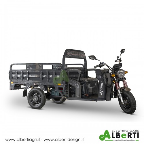 Triciclo elettrico LDR45 grigio con cassone ribaltabile