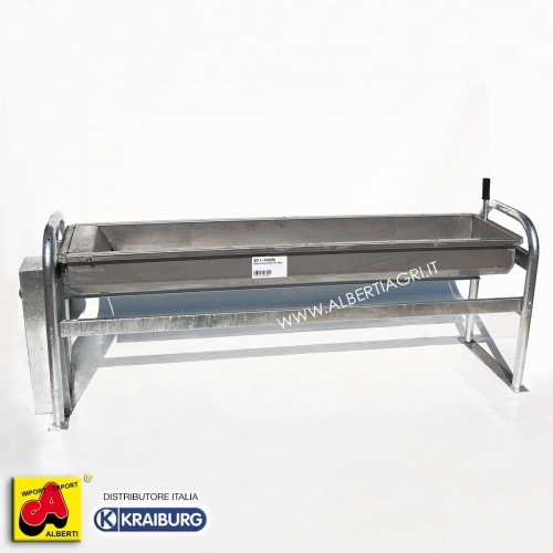 Abbeveratoio da terra ribaltabile con riscaldamento e vasca inox L 100cm