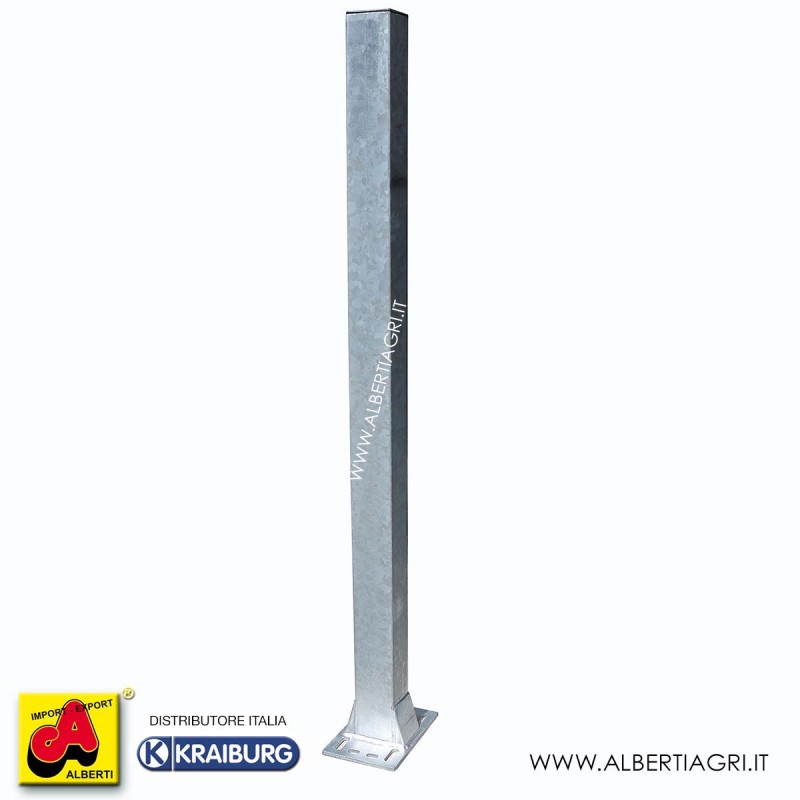 607 AMW11S1004165_a Piantone 100x100x4x1650 con base