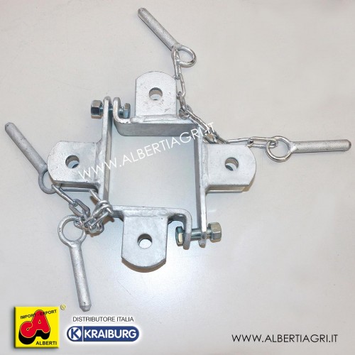 Morsetto per palo Q100 4 attacchi