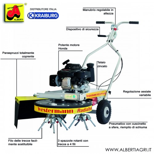 Spazzatrice/sarchiatrice WR660 con spazzole rotanti